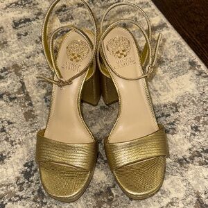 Vince Camuto Metallic Gold Heels.